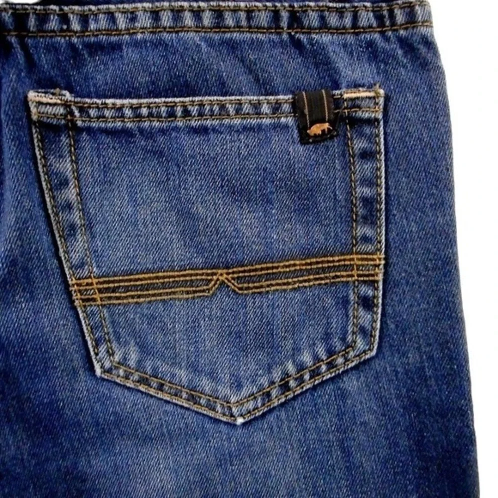 Buffalo‎ David Bitton Jeans Girls 14 Blue Denim Straight Leg Zip Distressed